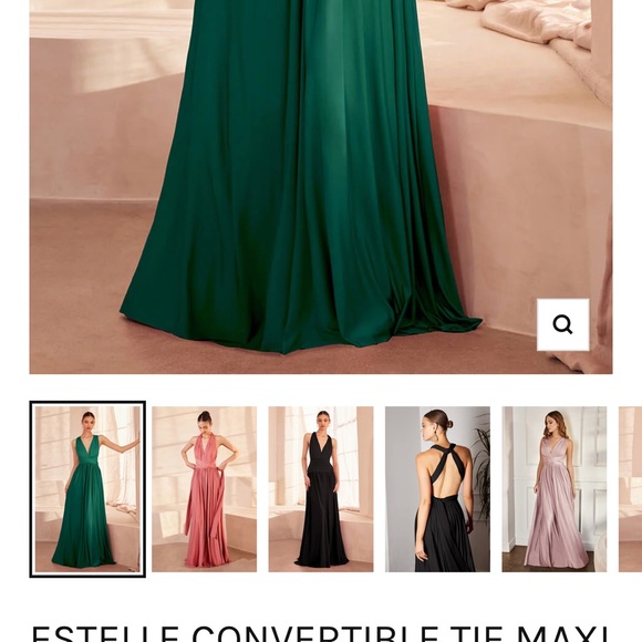 Lady Black Tie brand Elegant Green Evening Gown - Picture 3 of 11